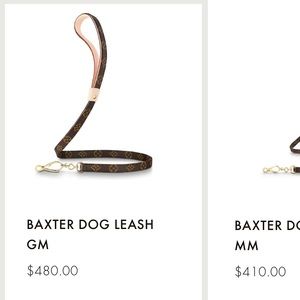 NEW Louis Vuitton Dog Leash Baxter GM NWT /Receipt